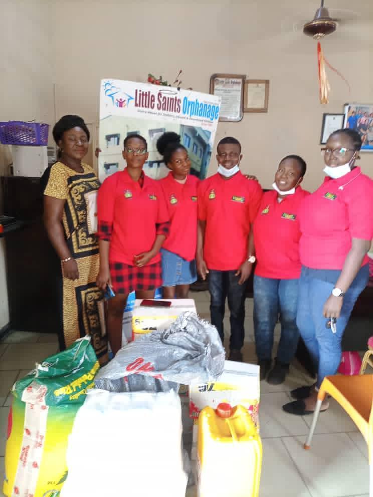 Lotus Initiative Team with REEL Foundation Staff at Little Saint Orphanage, Abule Egba to Present Gift Items.