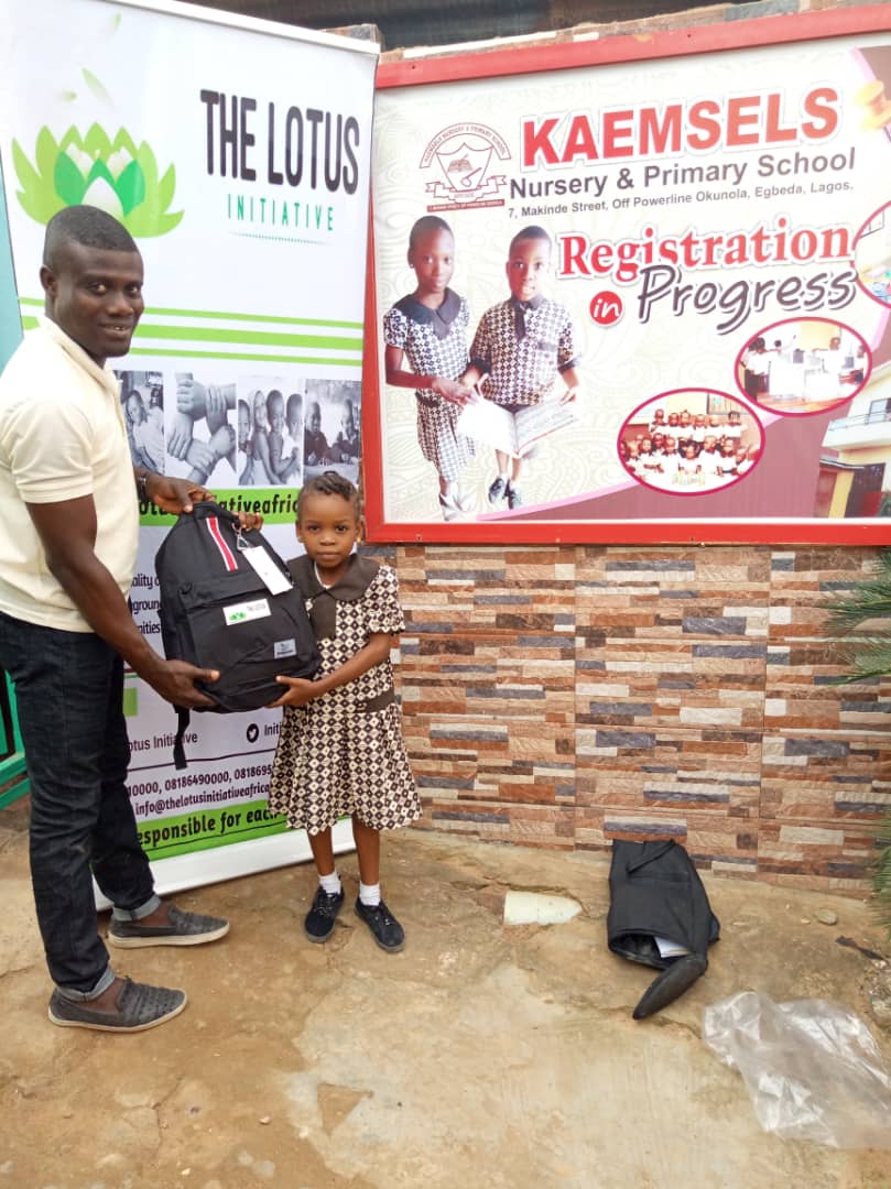 Lotus Initiative Program Manager with Miss. Favour Asibor of Kaemsels Schools, Egbeda, Lagos.